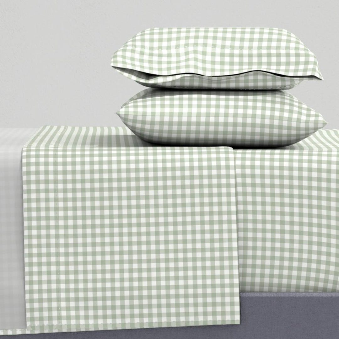 Green Buffalo Plaid Sheets Sage Green Gingham by Dept_6 Gender