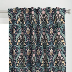 Arts And Crafts Curtain Panel - Victorian Era Floral by misentangledvision - Botanical William Morris Custom Curtain Panel by Spoonflower