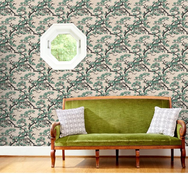 Buy Vintage Chinoiserie Nonpasted Wallpaper Vintage Japanese Pine by