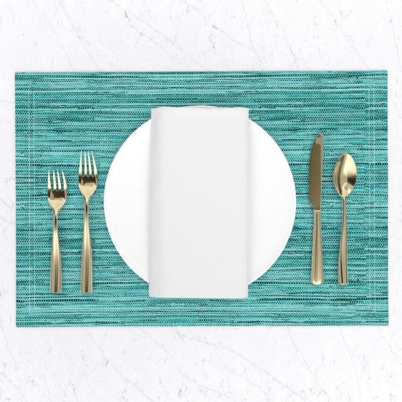 Coastal Placemats set of 2 Grasscloth by Etsy