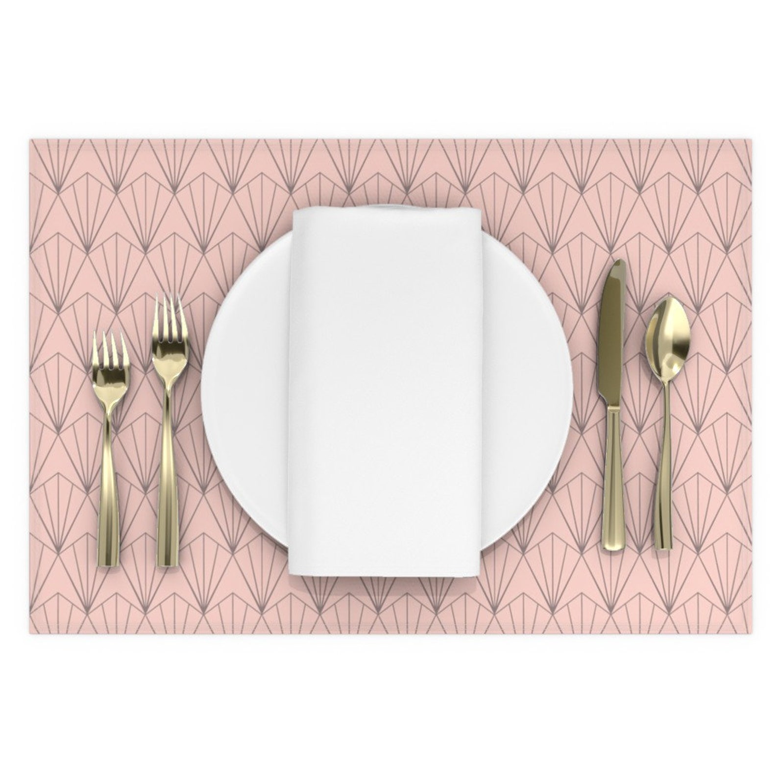 Pink Placemats Set of 2 Deco Blush Pink de studiojenny Etsy