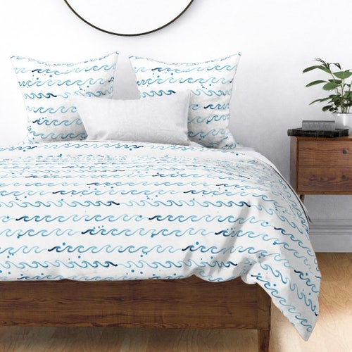 Ocean Duvet Cover Ocean Wave by Mblas Sea Watercolour Etsy