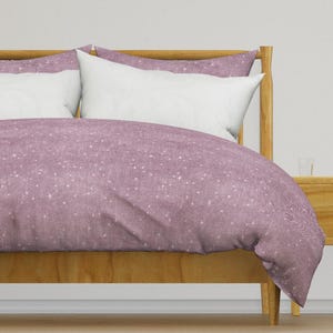 Stars Bedding - Starry Light Purple Canvas by erin__kendal - Kids Lilac Twilight Starry Bedding Cotton Sateen Duvet Cover OR Pillow Shams