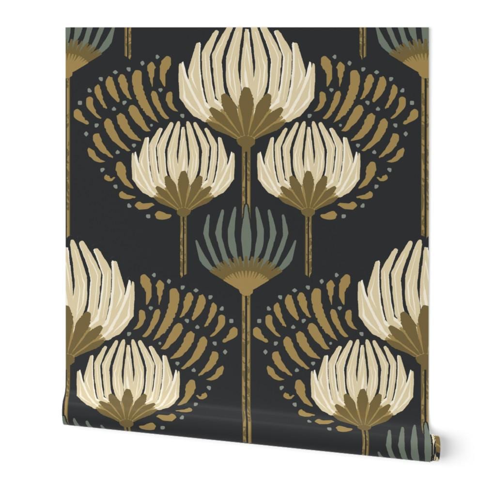 Hollywood Regency Nonpasted Wallpaper 1920 Blossom Floral by Nancy — free download
