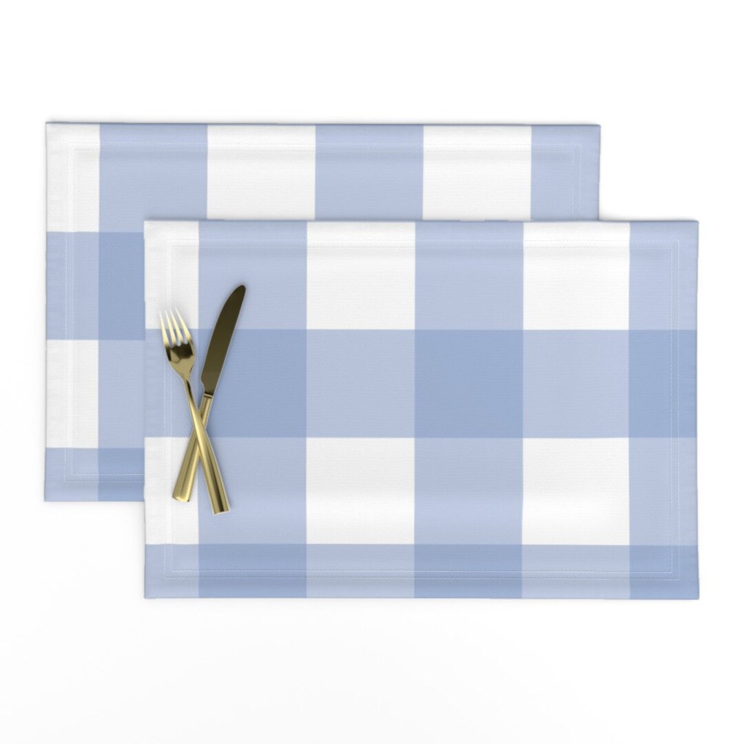 Buffalo Check Placemats set of 2 Blue Buffalo Check by Etsy