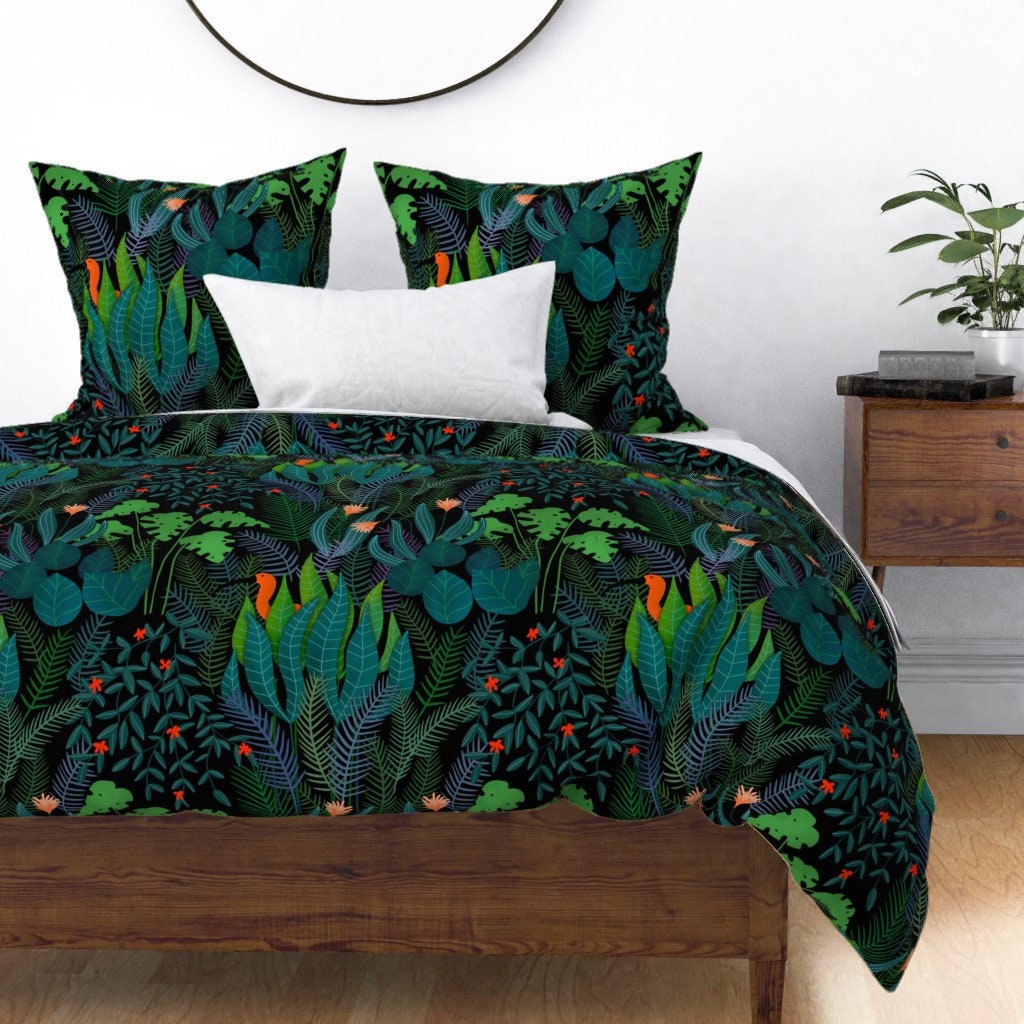 Tropical Duvet Cover Paradise Peek-a-boo by Etsy