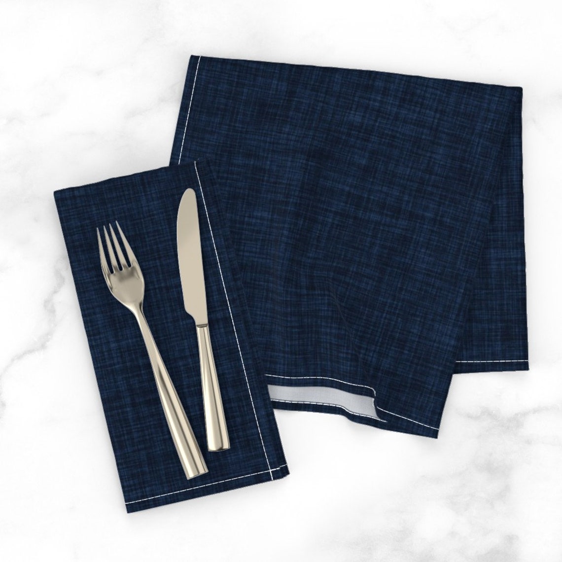 Navy Blue Dinner Napkins Set of 2 Weathered Navy by Etsy
