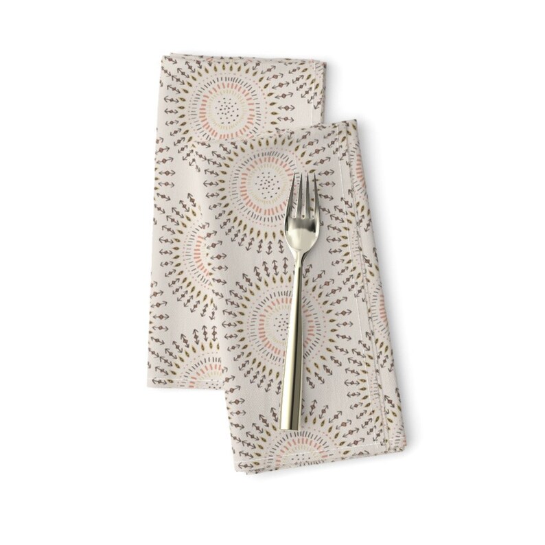 Boho Tribal Circles Cream Cotton Sateen Tablecloth by Spoonflower Mandala Tablecloth Boho Tribal Circles Cream by bohemiangypsyjane