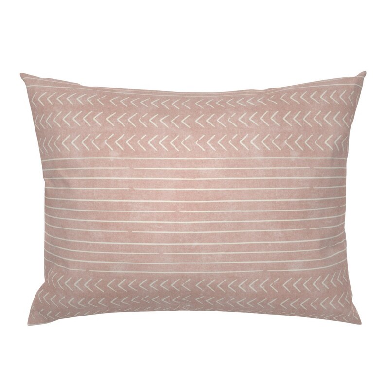 Blush Pink Pillow Sham Arrow Stripes Rose by Etsy