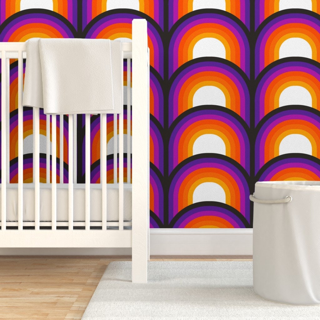 Scallop Commercial Grade Wallpaper Arches Pinball by - Etsy