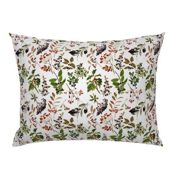 Botanical Pillow Sham 9 Vintage Wildflowers And Etsy