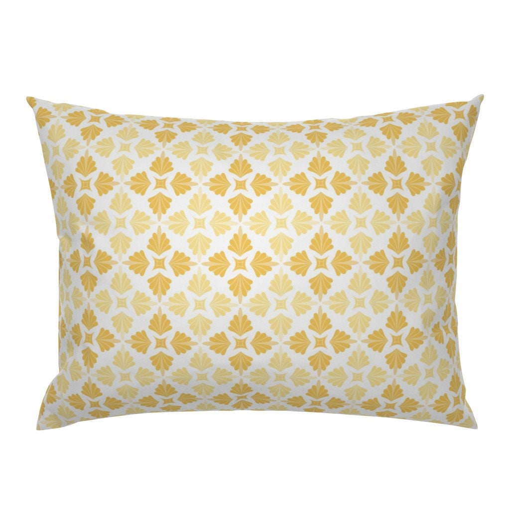 Yellow Pillow Sham 20s Parlor Decor by themadcraftduckie Etsy