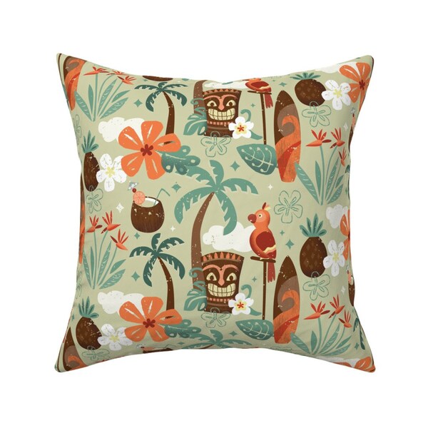 Tiki Pillow Etsy