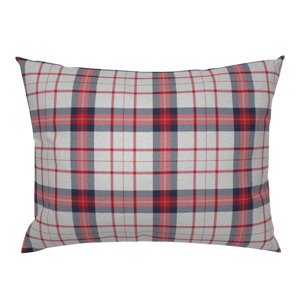 plaid pillow sham