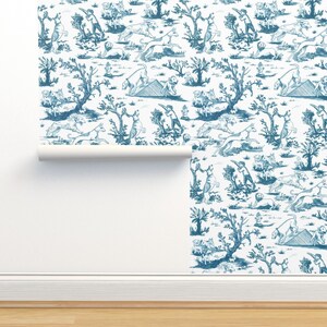 Dog Park Toile Commercial Grade Wallpaper - Barkitecture by 3rittanylane - Dog Chintz Victorian Dogs Wallpaper Double Roll by Spoonflower