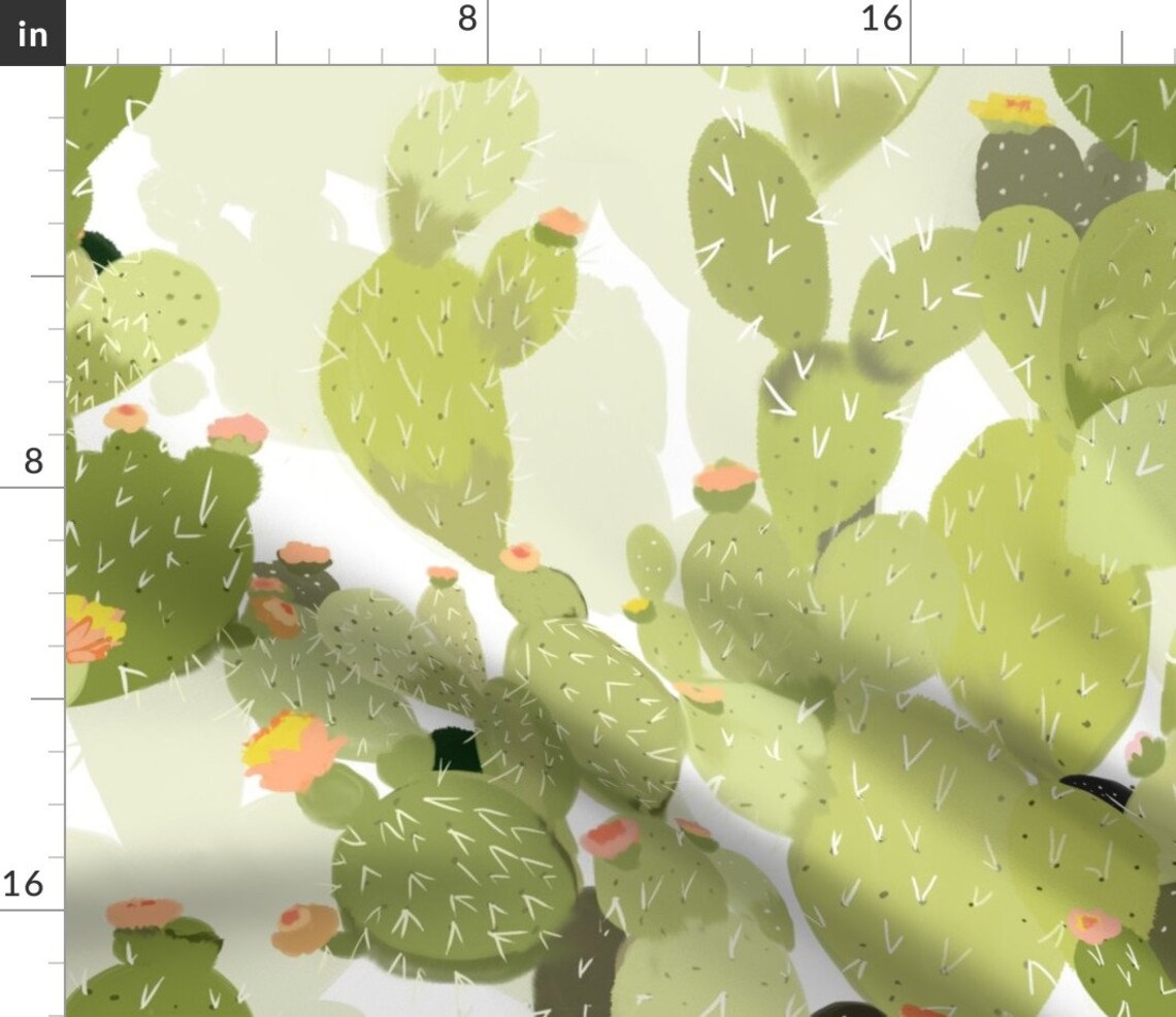 Kakteen Print Tischläufer Kaktus Garten von alison_janssen