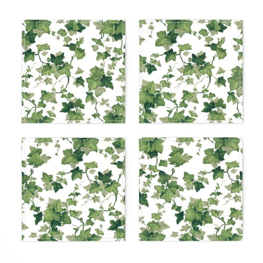 Disover Botanical  English Ivy Vines  Cloth Napkins