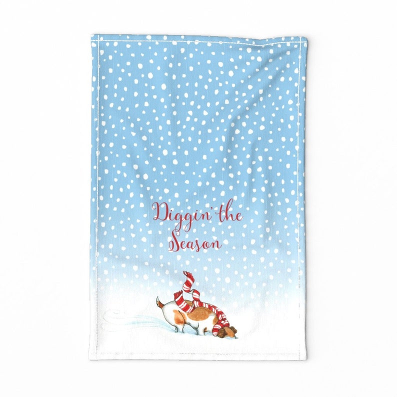 Russell Diggin Christmas Tea Towel - Diggin' the Season Towel by Sherri_bb - Holiday ...