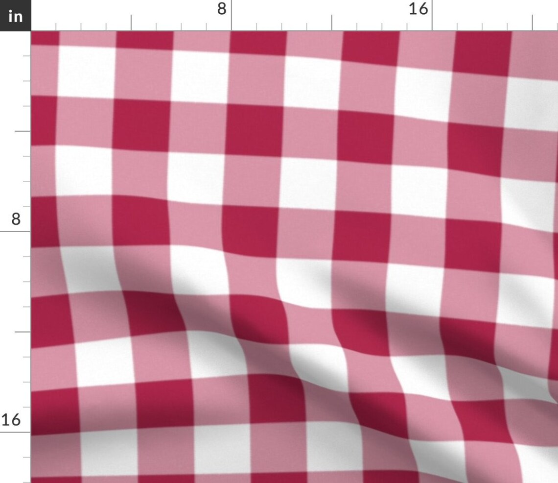 Red Check Duvet Cover Buffalo Check in Burgundy by Etsy