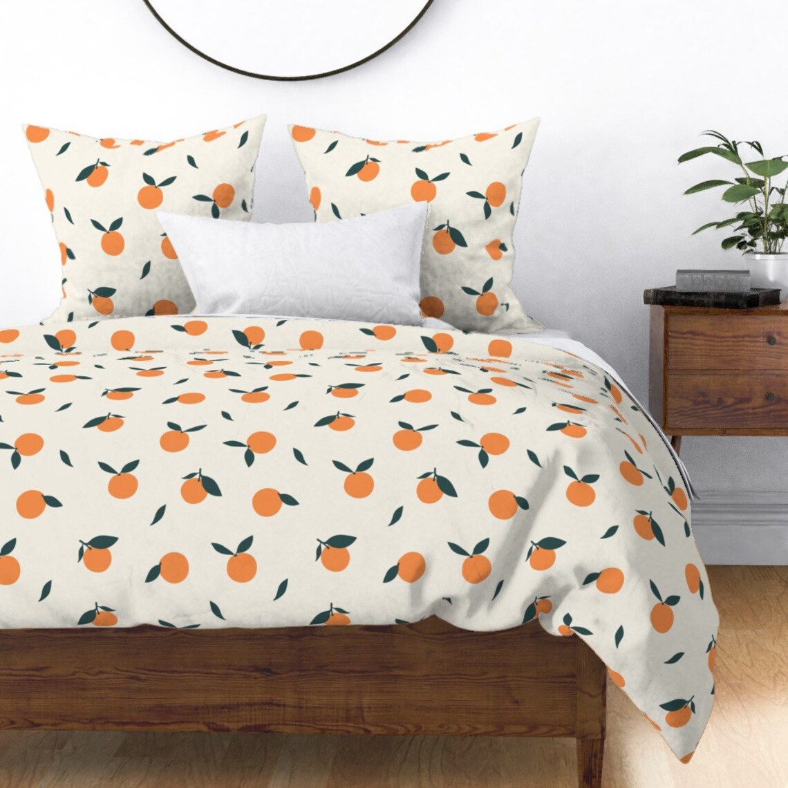 Clementine Duvet Cover Clementine_ivory by Kimsa Fruit Etsy
