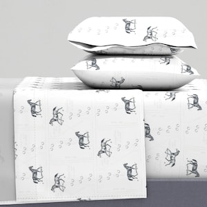Equestrian Sheets - Old School by ragan - Horse Vintage Style Dressage Equine Cotton Sateen Sheet Set Bedding by Spoonflower