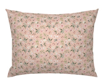 blush floral pillow