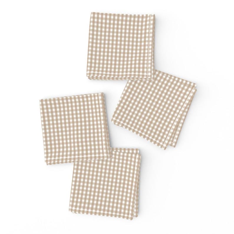 Spoonflower Gingham Cocktail Napkins
