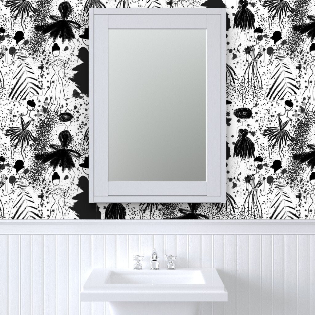 Black and White Wallpaper Black and White Fashion by Etsy