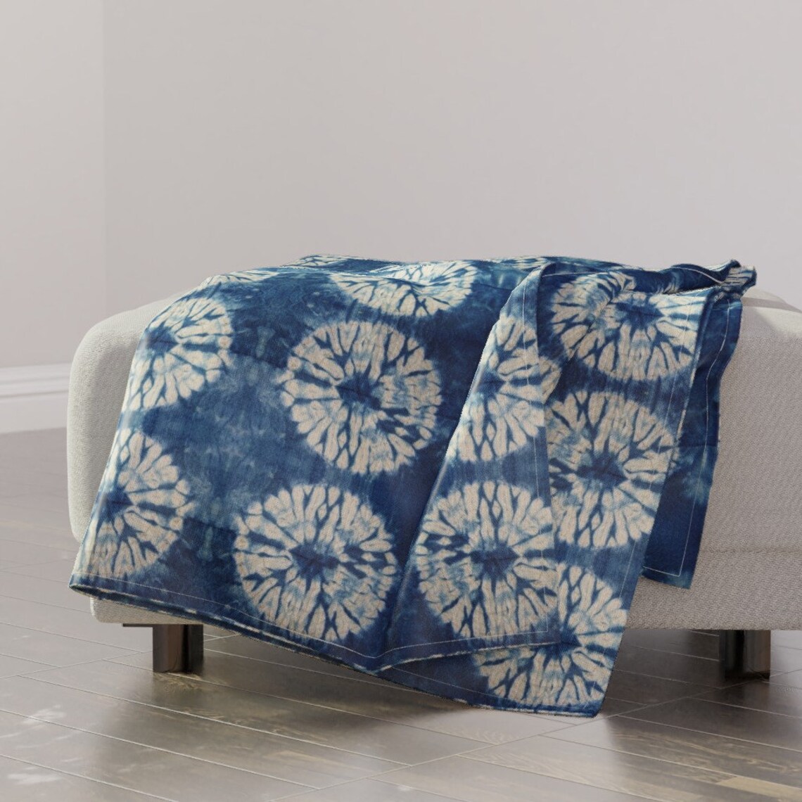 Tie Dye Throw Blanket Shibori Indigo by sunny_afternoon Etsy