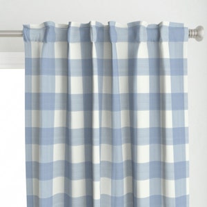 Geruit gordijnpaneel - Brushstroke Buffalo Plaid 3&quot; door danika_herrick - Cottagecore custom gordijnpaneel met gingham-ruit van Spoonflower