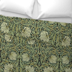 Victorian Floral Bedding Pimpernel by peacoquettedesigns Vintage Style Damask Cotton Sateen Duvet Cover OR Pillow Shams by Spoonflower image 4