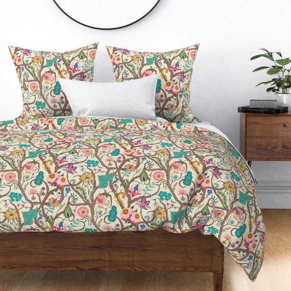 Romantic Floral Duvet Cover Diva Chintz by Jennablackzen - Etsy