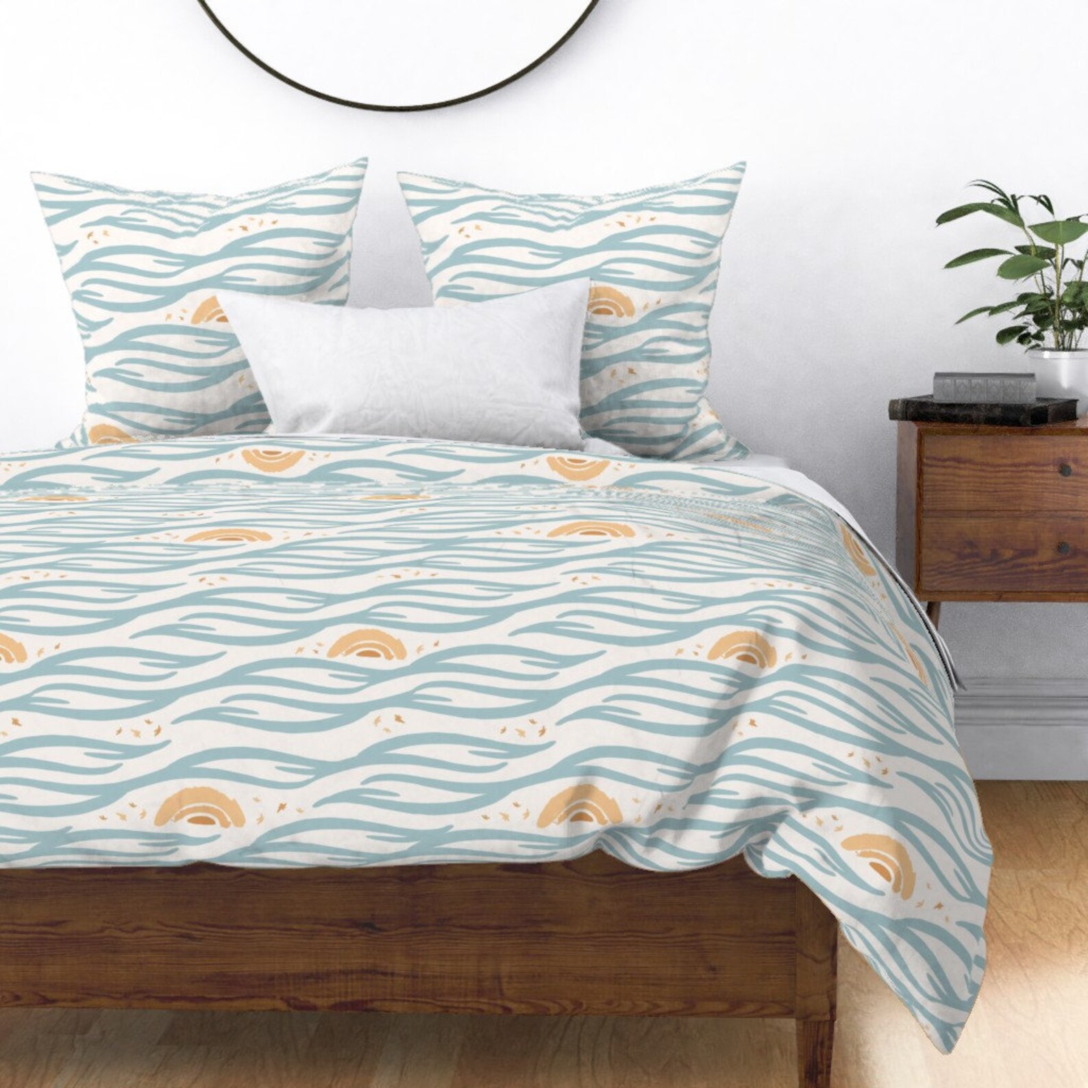 Ocean Waves Duvet Cover Beachy Sunset by Annhurleydesign Etsy