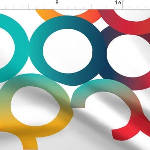 Colorful Circles Curtain Panel - Bright Graphic Serpentine 80s 90s Retro Custom Curtain Panel - Swirls And Curls by alchemiedesign - image 6