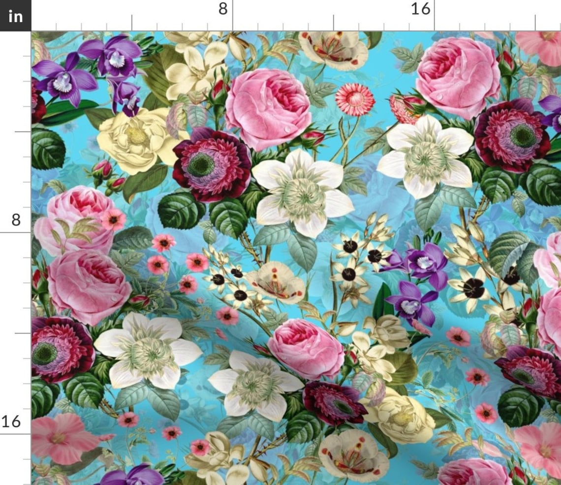 Victorian Throw Blanket Vintage Flower Garden Watercolor on Etsy