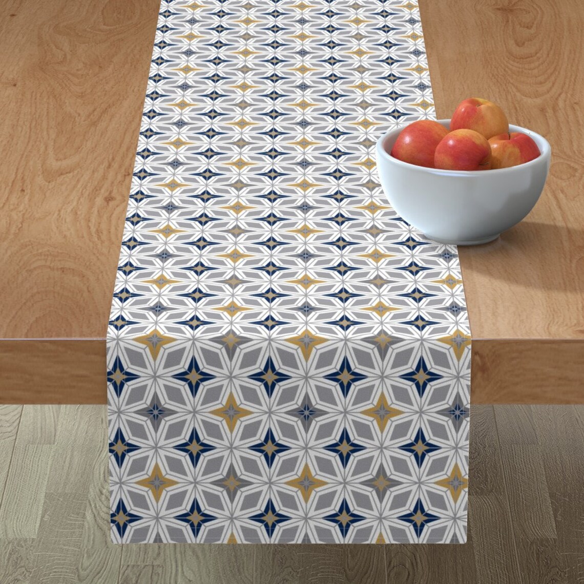 Mid Century Modern Table Runner Nordic Star by heatherdutton Etsy