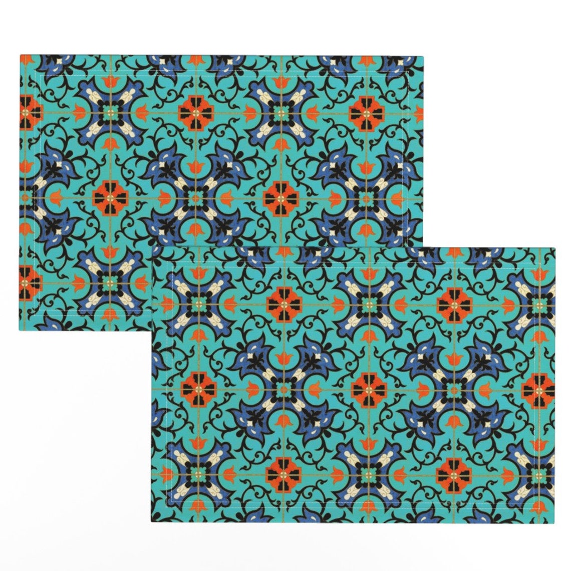 Spanish Style Placemats set of 2 Azulejos Antiguos 1a by Etsy