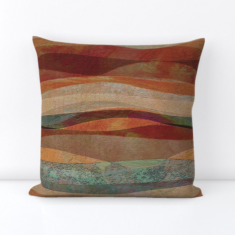 Abstract Landscape Throw Pillow Sandstone Desert by wren_leyland Travertine Look Arizona Decorative Square Throw Pillow by Spoonflower image 2