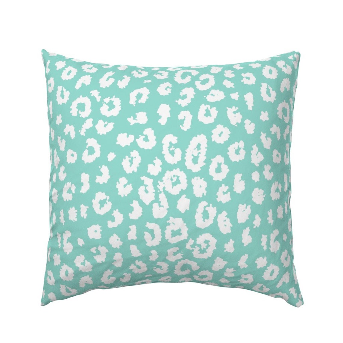 Leopard Print Pillow Sham Leopardo de verano en menta por Etsy
