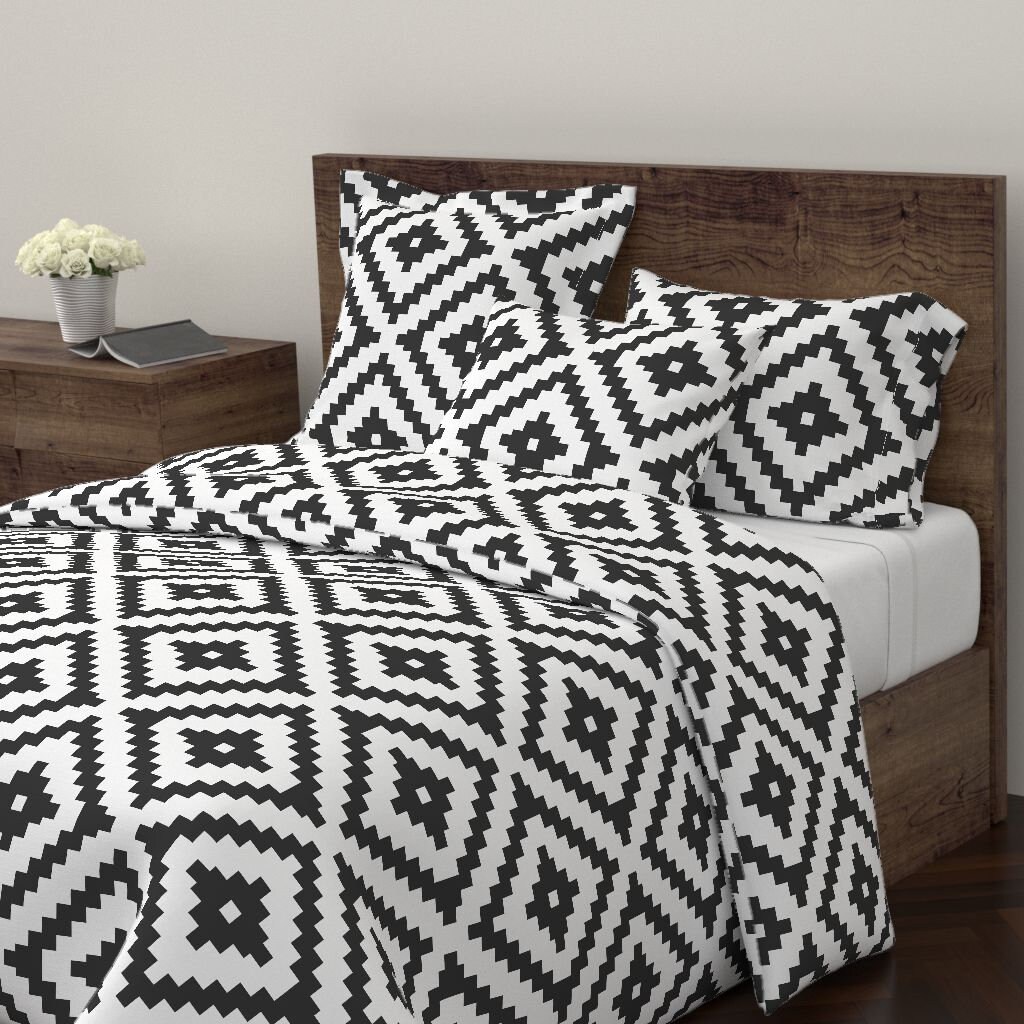 Aztec Duvet Cover Jumbo Aztec By Littlearrowdesign Etsy