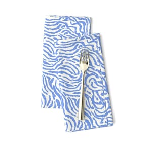Abstract Dinner Napkins (Set of 2) - Blue Ocean Swirl by jac_slade - Waves Coastal Nautical Swirls Bold Graphic Cloth Napkins by Spoonflower