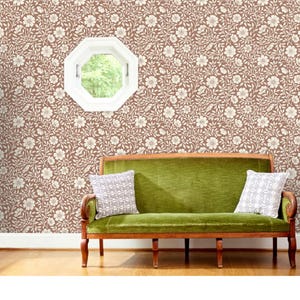 Rustic Farmhouse Non-Pasted Wallpaper Floral Cottagecore Cabincore - Cabincore Floral by little_forest_atelier Wallpaper by Spoonflower image 9