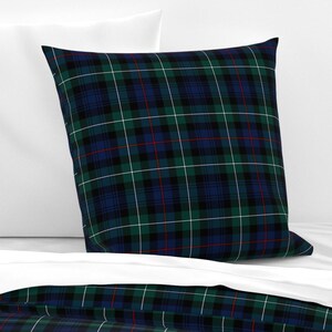 Blauw geruit beddengoed - Mackenzie Tartan van weavingmajor - Groen geruit rood geruit Schots katoenen satijnen dekbedovertrek OF kussenslopen afbeelding 3