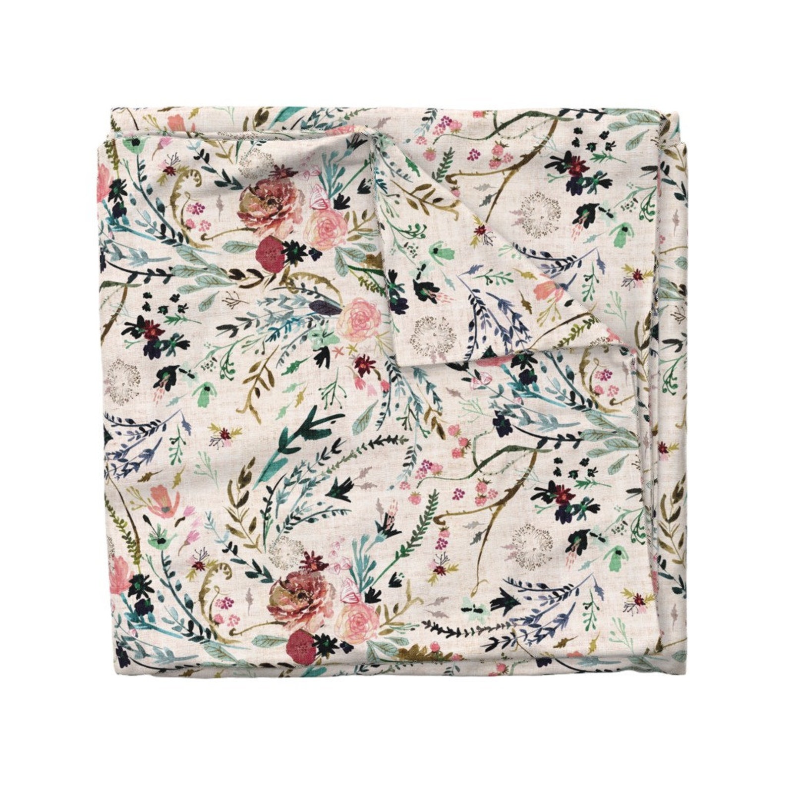 Romantic Floral Duvet Cover Fable Floral blush by - Etsy