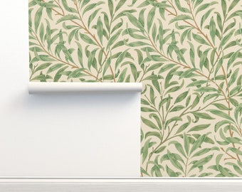 Jugendstil-Tapete in kommerzieller Qualität – Willow Bough Large von Peacoquettedesigns – William Morris Wallpaper Double Roll von Spoonflower