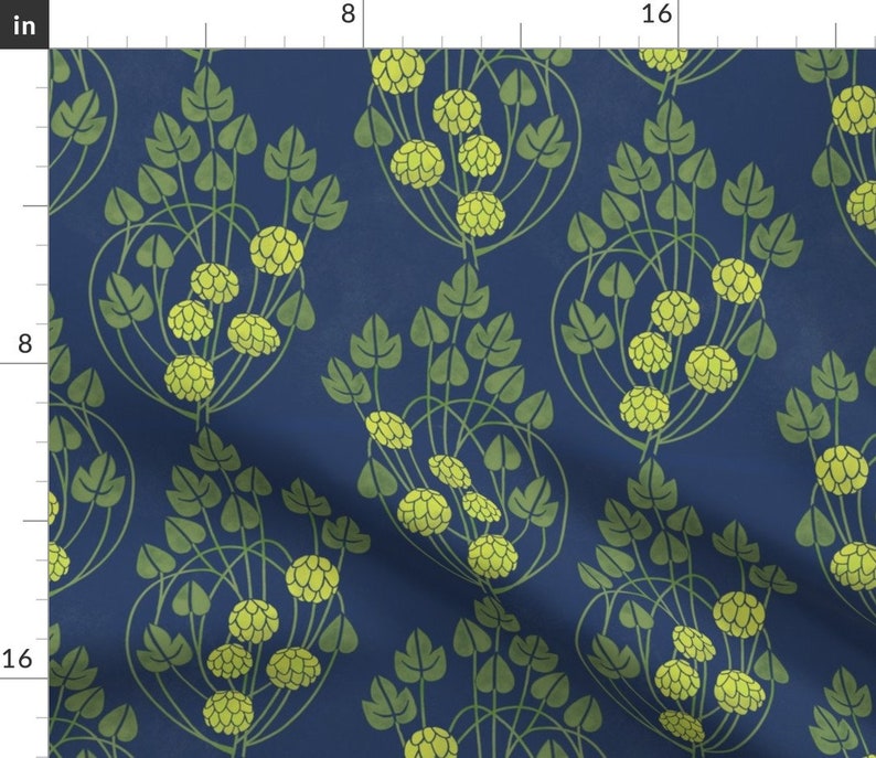 Vintage Duvet Cover Glasgow Hops Blue by Ghouk Victorian Etsy