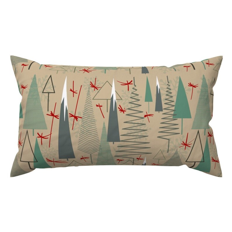 Christmas Accent Pillow Christmas Tree Blitz by Etsy