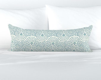 Nautical Rope XL Lumbar Pillow - Figure Eight  by asta_barrington -  Sea Shells Coastal Extra Large Rectangle Lumbar Pillow by Spoonflower