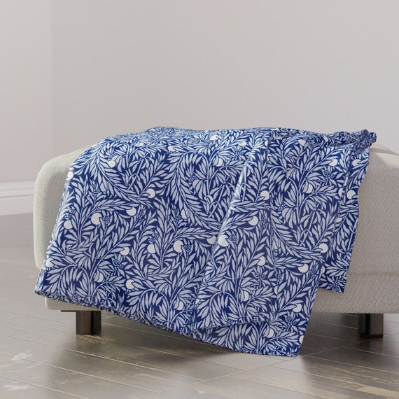 Royal Blue Throw Blanket Orange Grove at Night by