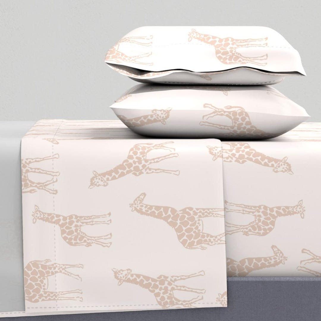 Animal Print Sheets Giraffe Family Pink by Jackiejeandesign Giraffe ...